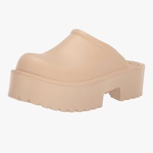 Yoki Beige Platform Mules